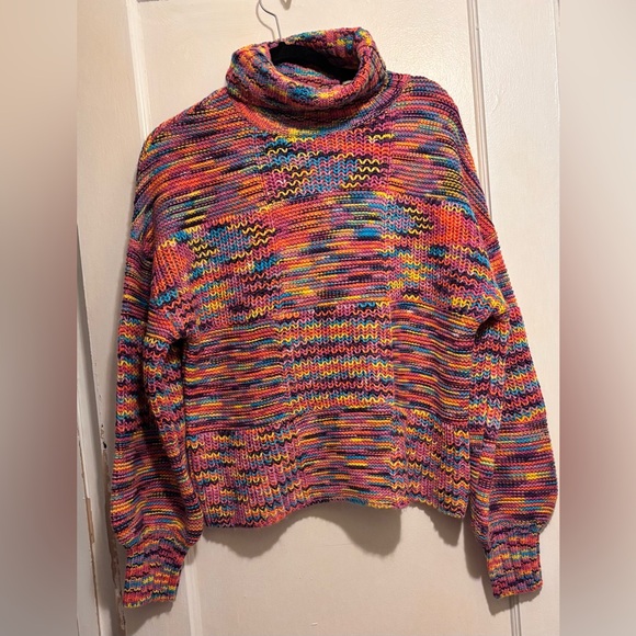 STAUD Tops - Staud Benny Multicolored Turtleneck Sweater size M